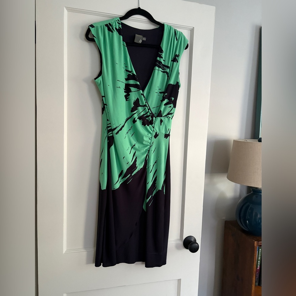 Fun green and navy dress
